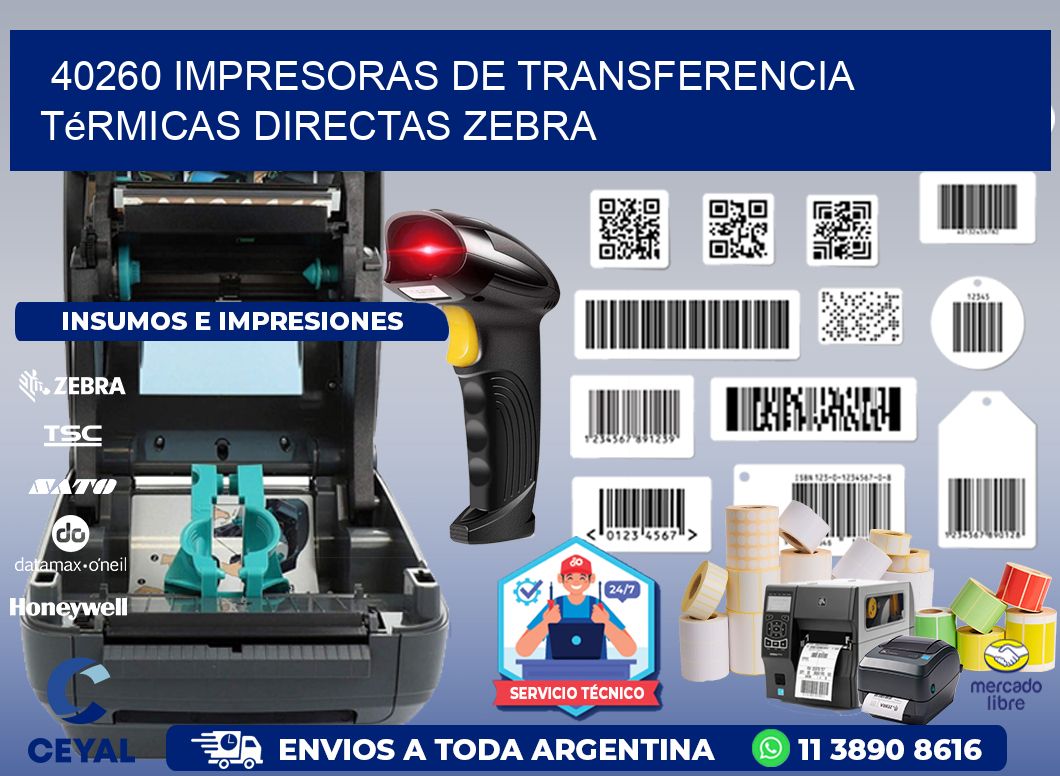 40260 impresoras de Transferencia térmicas directas zebra
