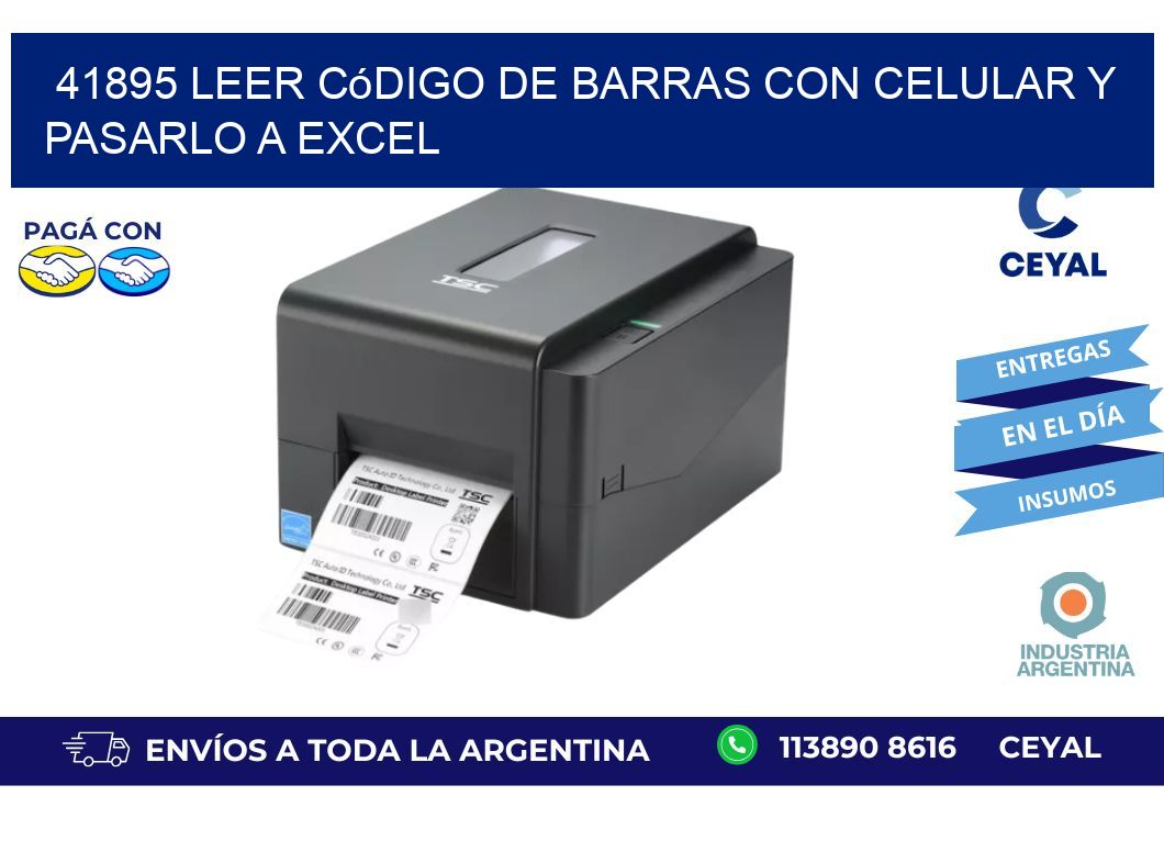 41895 Leer código de barras con celular y pasarlo a Excel