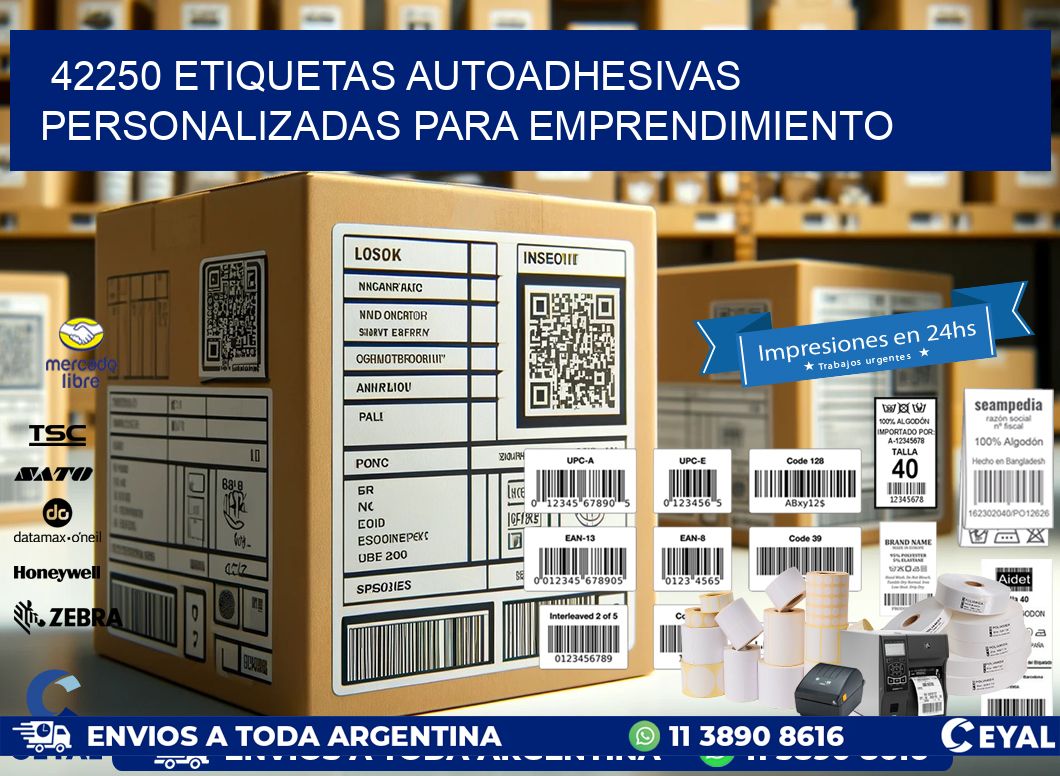 42250 etiquetas autoadhesivas personalizadas para emprendimiento
