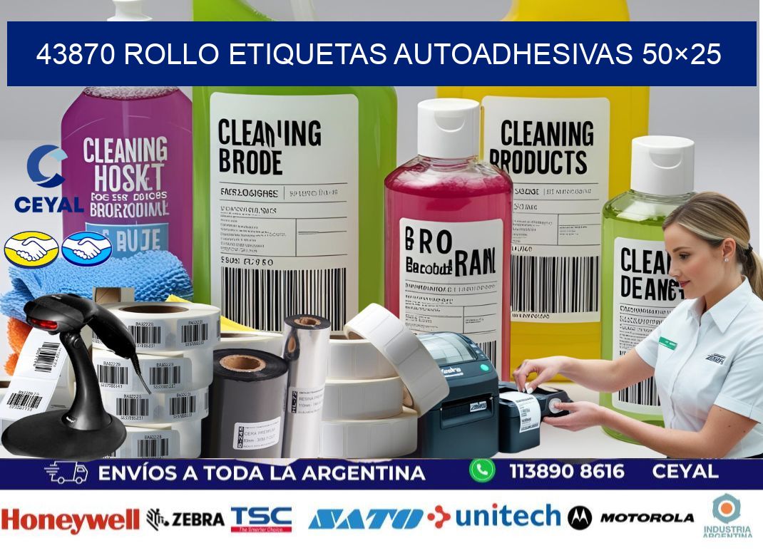 43870 Rollo Etiquetas autoadhesivas 50×25