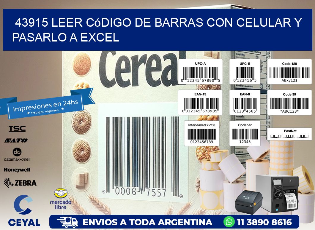 43915 Leer código de barras con celular y pasarlo a Excel