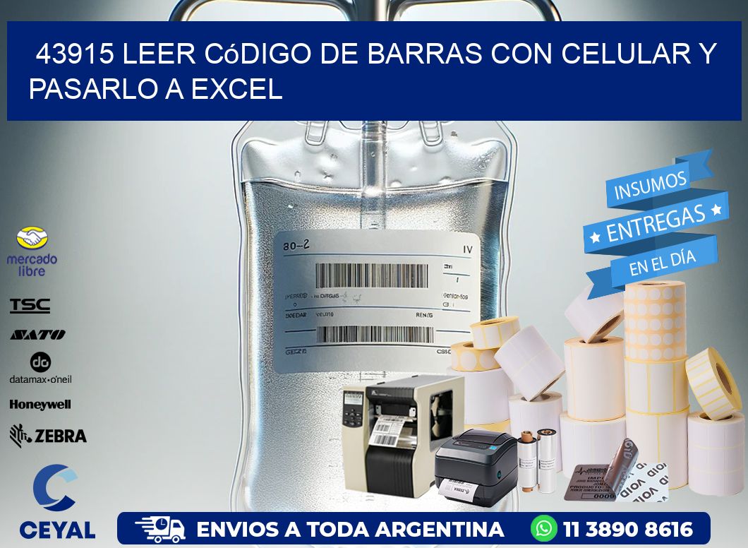 43915 Leer código de barras con celular y pasarlo a Excel