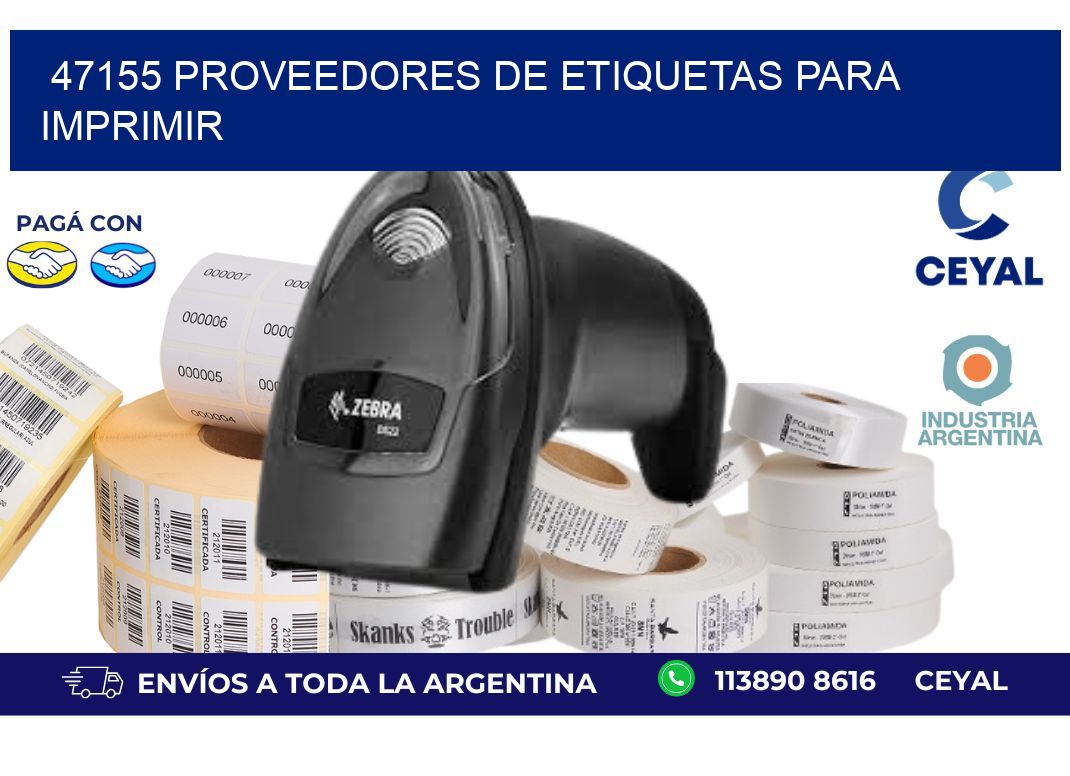 47155 proveedores de etiquetas para imprimir