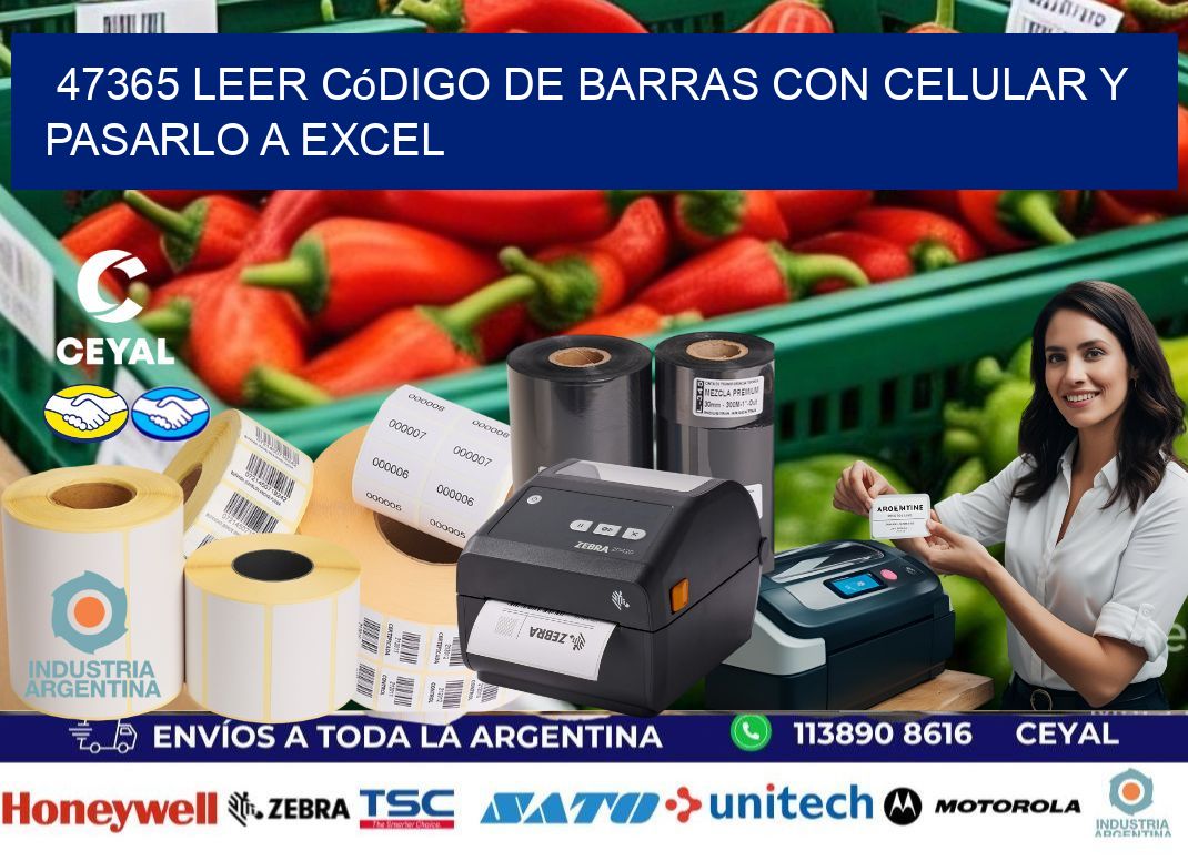 47365 Leer código de barras con celular y pasarlo a Excel