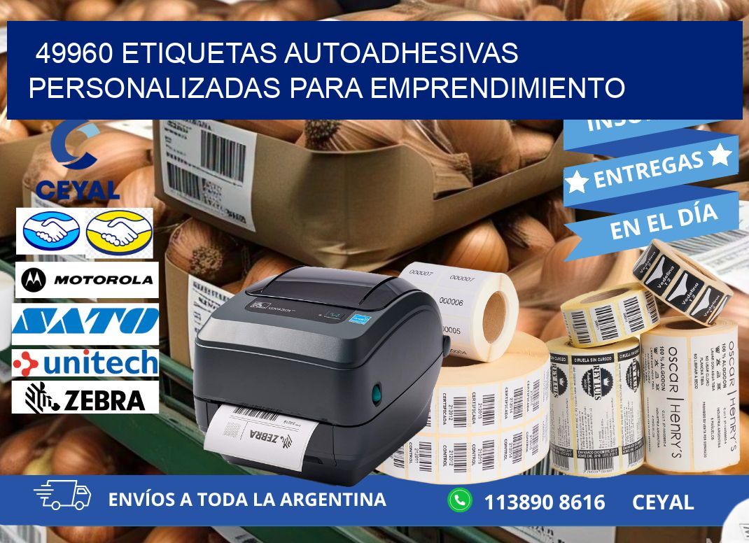 49960 etiquetas autoadhesivas personalizadas para emprendimiento