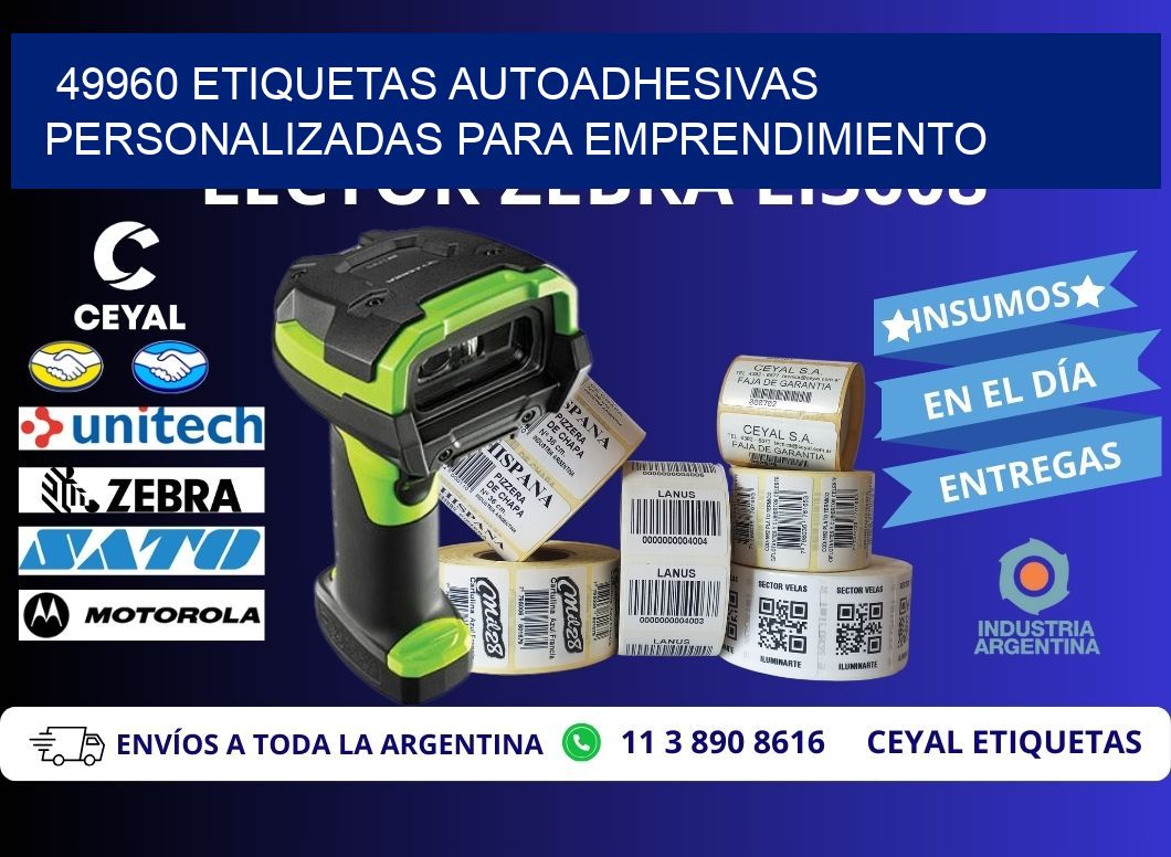 49960 etiquetas autoadhesivas personalizadas para emprendimiento