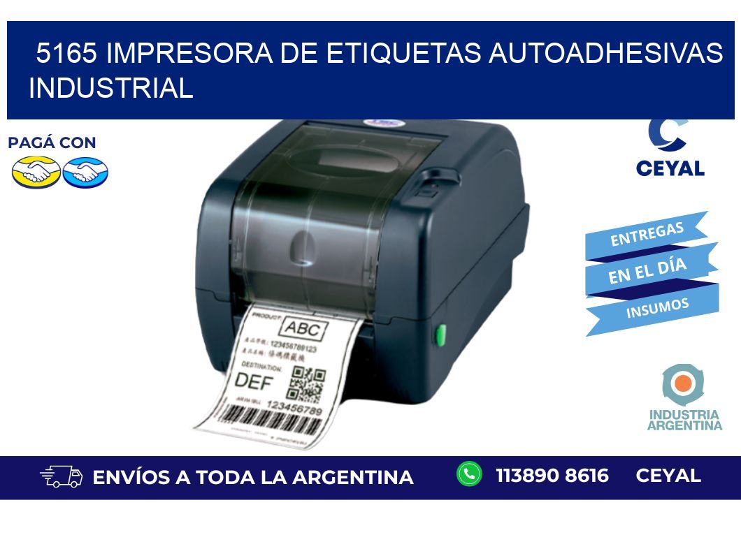 5165 Impresora de etiquetas autoadhesivas industrial