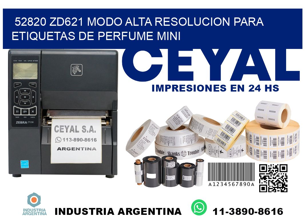 52820 zd621 modo alta resolucion para etiquetas de perfume mini
