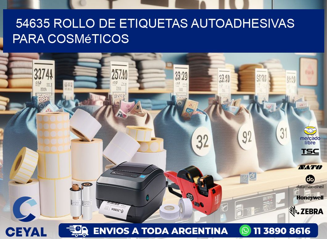 54635 rollo de etiquetas autoadhesivas para cosméticos