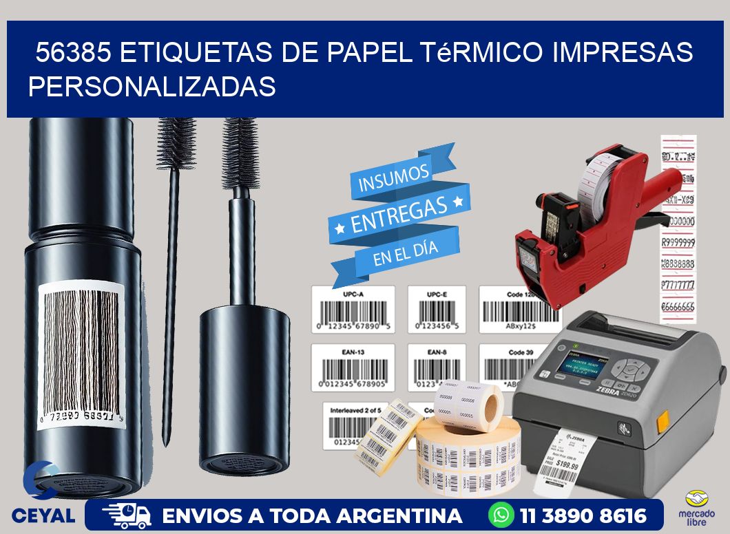 56385 Etiquetas de papel térmico impresas personalizadas