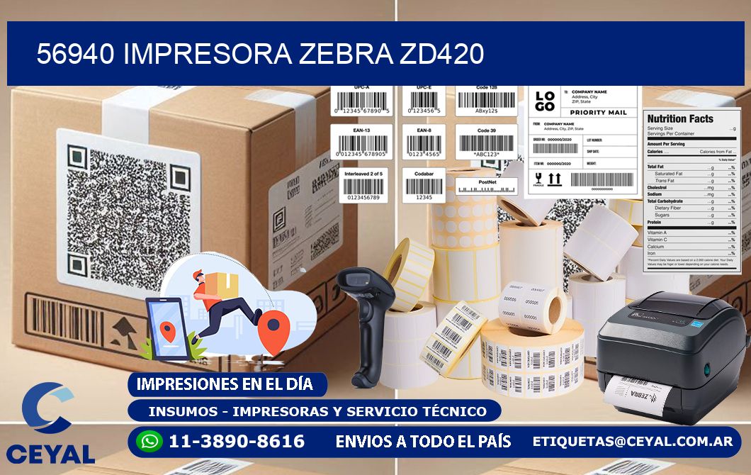 56940 Impresora Zebra ZD420
