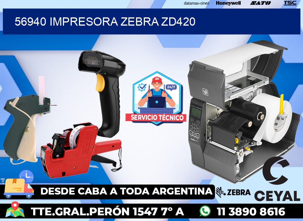56940 Impresora Zebra ZD420