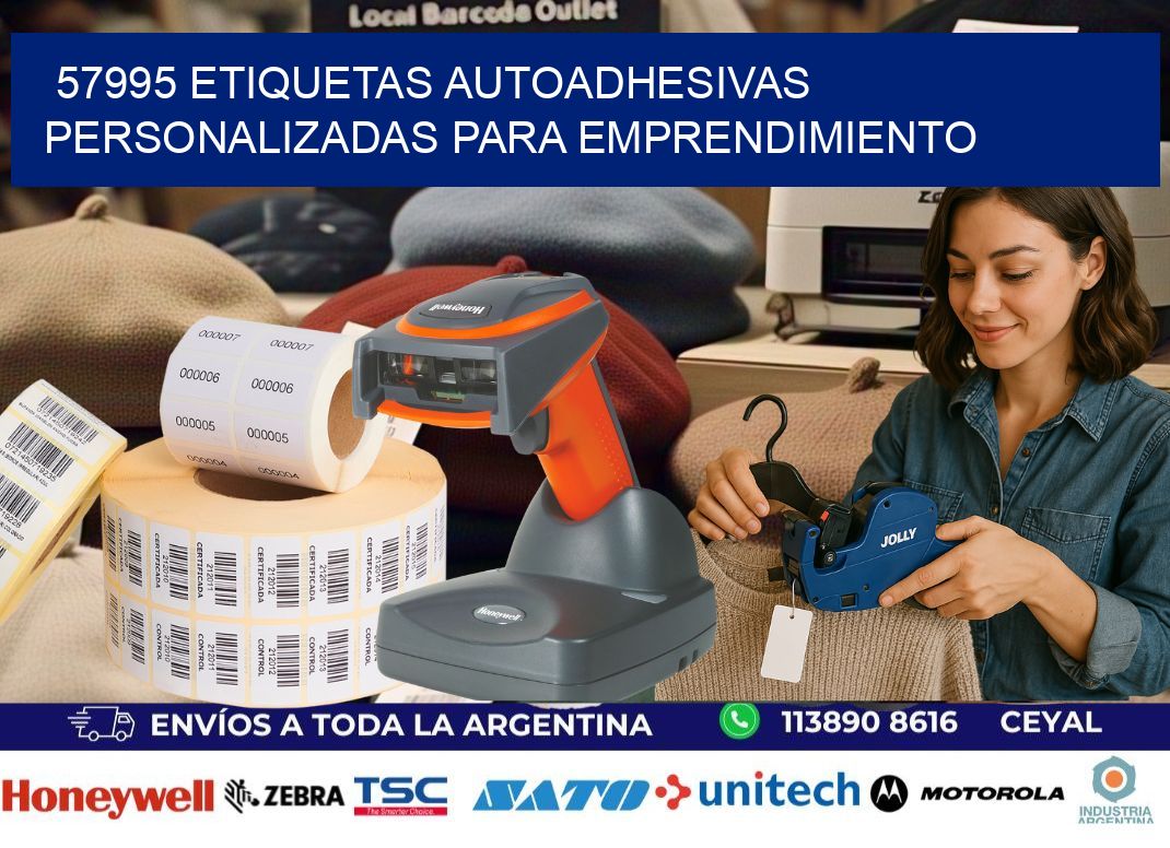 57995 etiquetas autoadhesivas personalizadas para emprendimiento