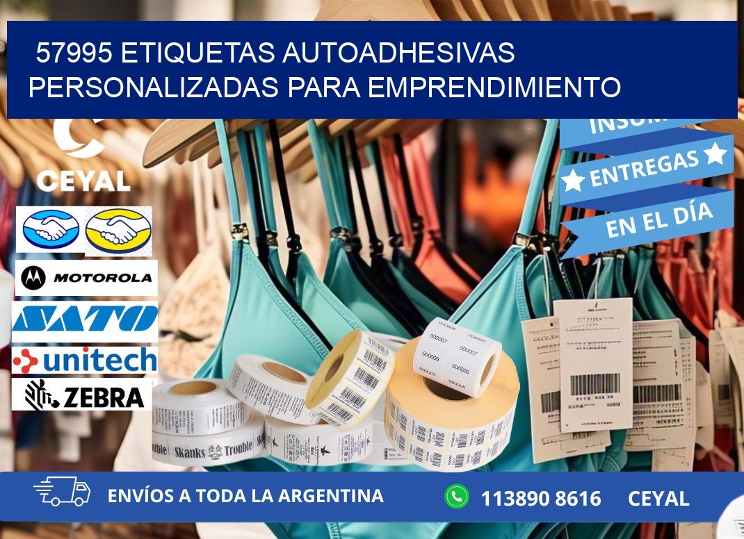 57995 etiquetas autoadhesivas personalizadas para emprendimiento