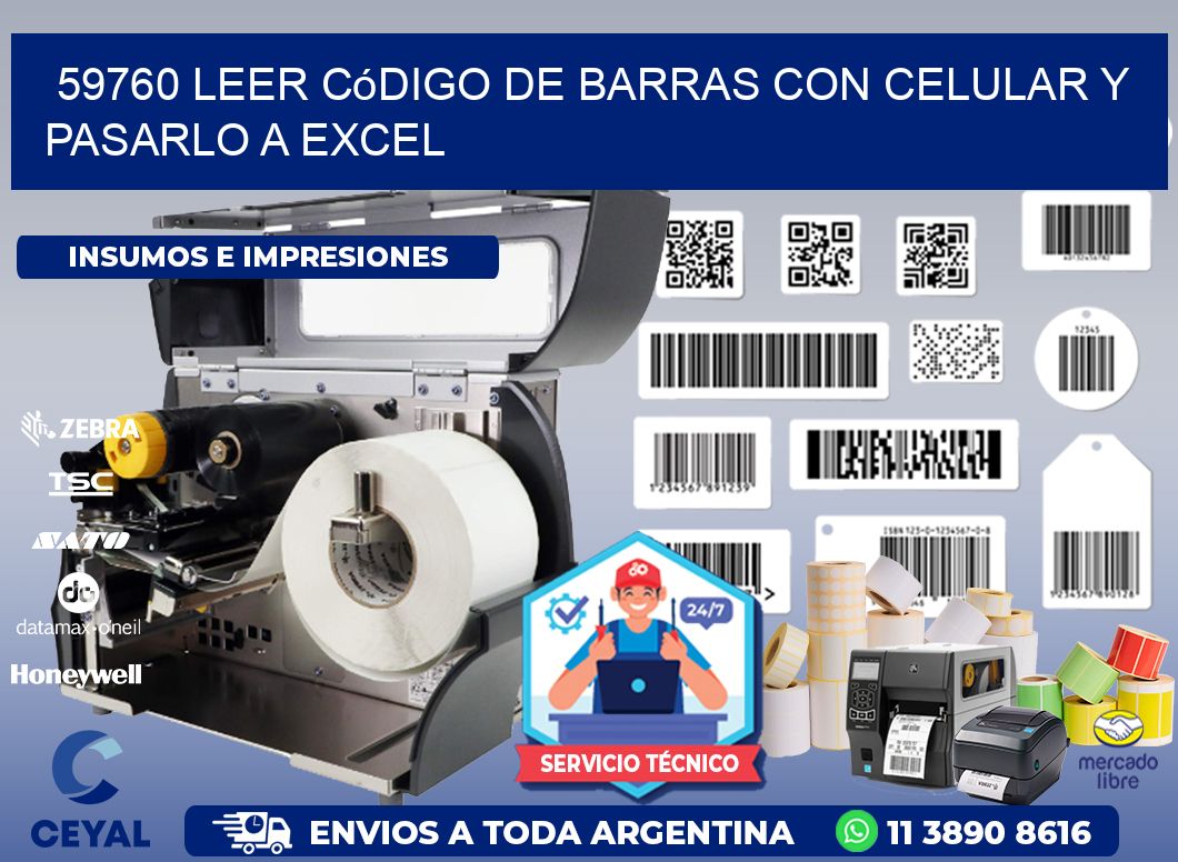 59760 Leer código de barras con celular y pasarlo a Excel