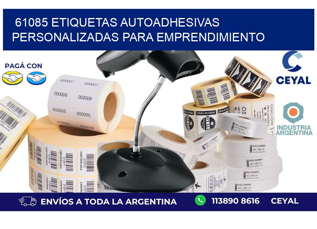 61085 etiquetas autoadhesivas personalizadas para emprendimiento