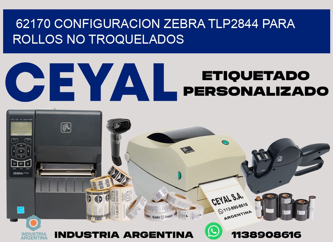 62170 configuracion zebra tlp2844 para rollos no troquelados
