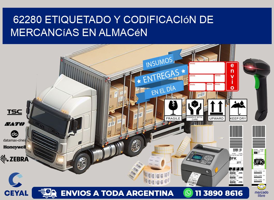 62280 Etiquetado y codificación de mercancías en almacén