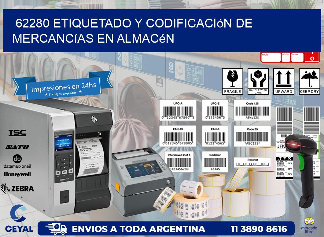 62280 Etiquetado y codificación de mercancías en almacén