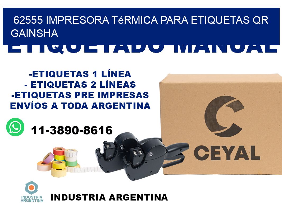 62555 impresora térmica para etiquetas QR GAINSHA