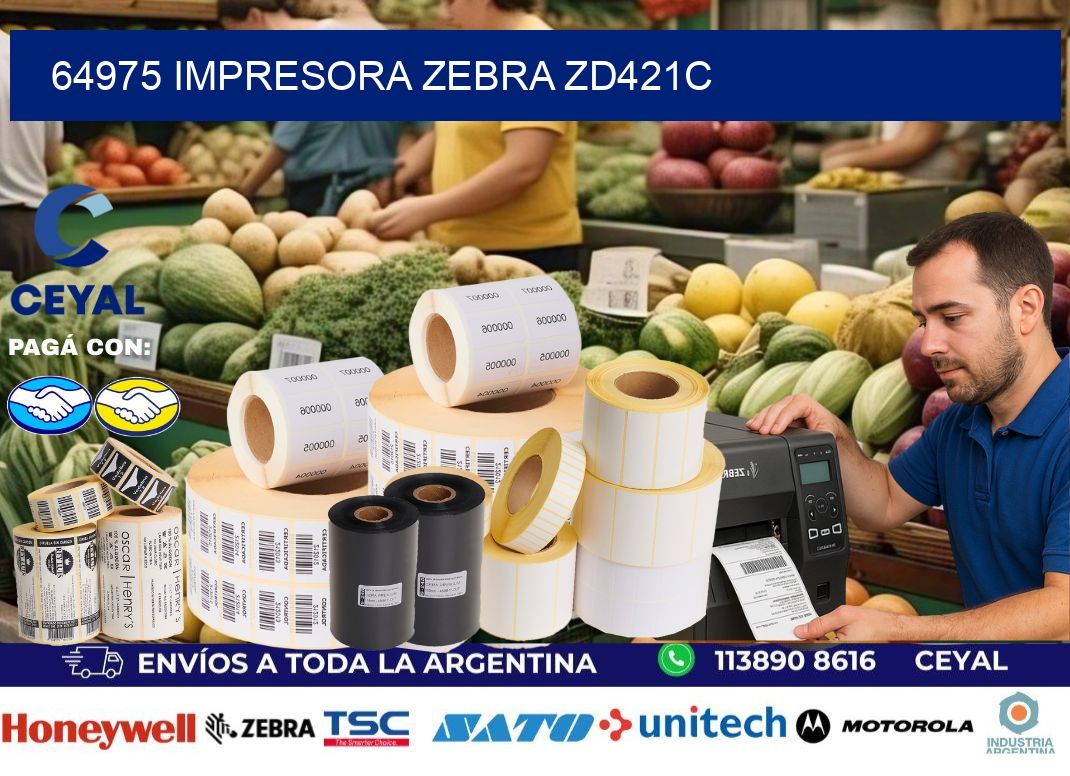 64975 Impresora Zebra zd421c