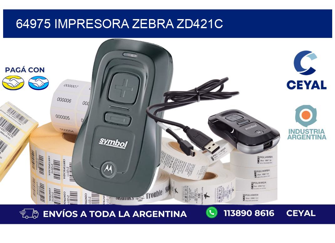 64975 Impresora Zebra zd421c