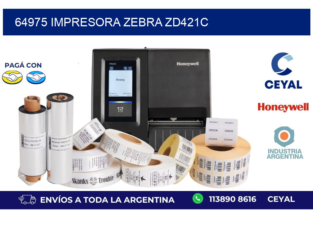 64975 Impresora Zebra zd421c
