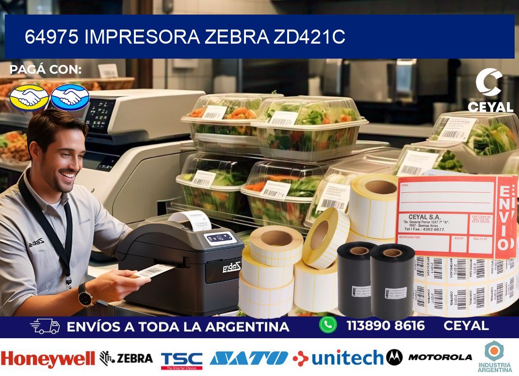 64975 Impresora Zebra zd421c