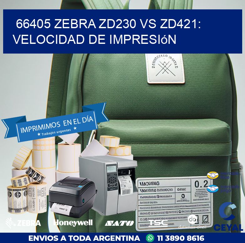 66405 Zebra ZD230 vs ZD421: velocidad de impresión