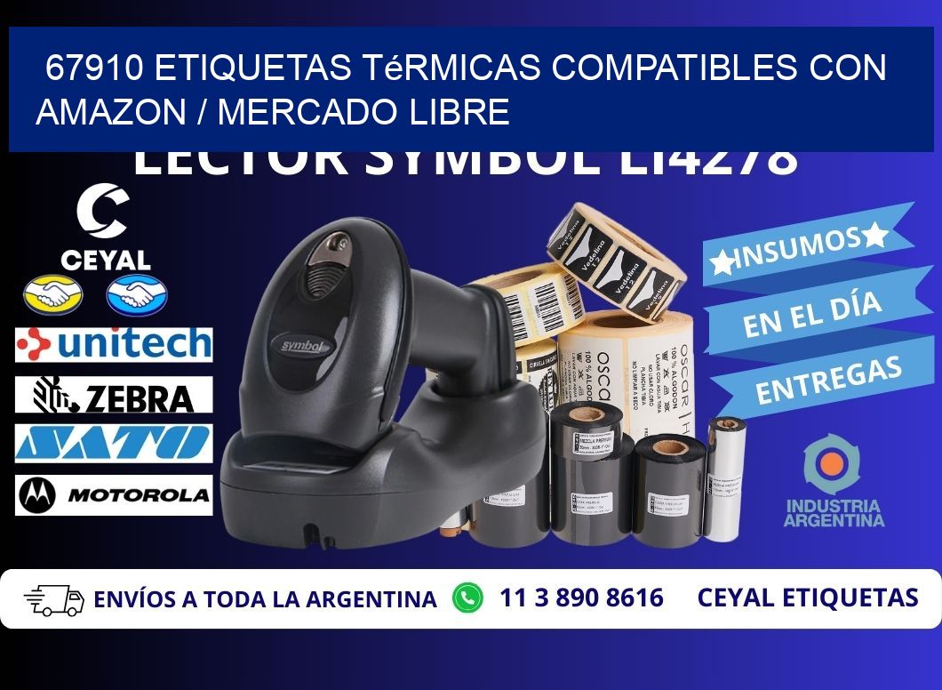 67910 etiquetas térmicas compatibles con Amazon / Mercado Libre