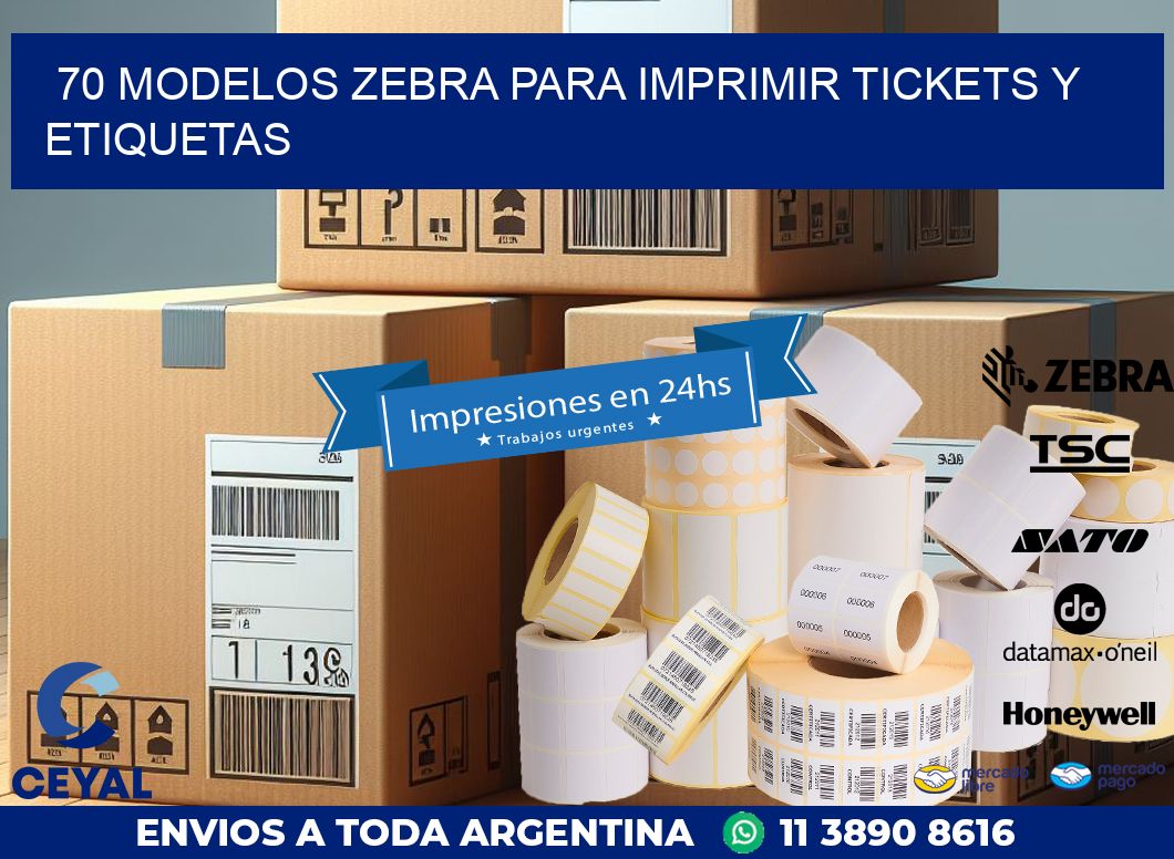 70 modelos zebra para imprimir tickets y etiquetas