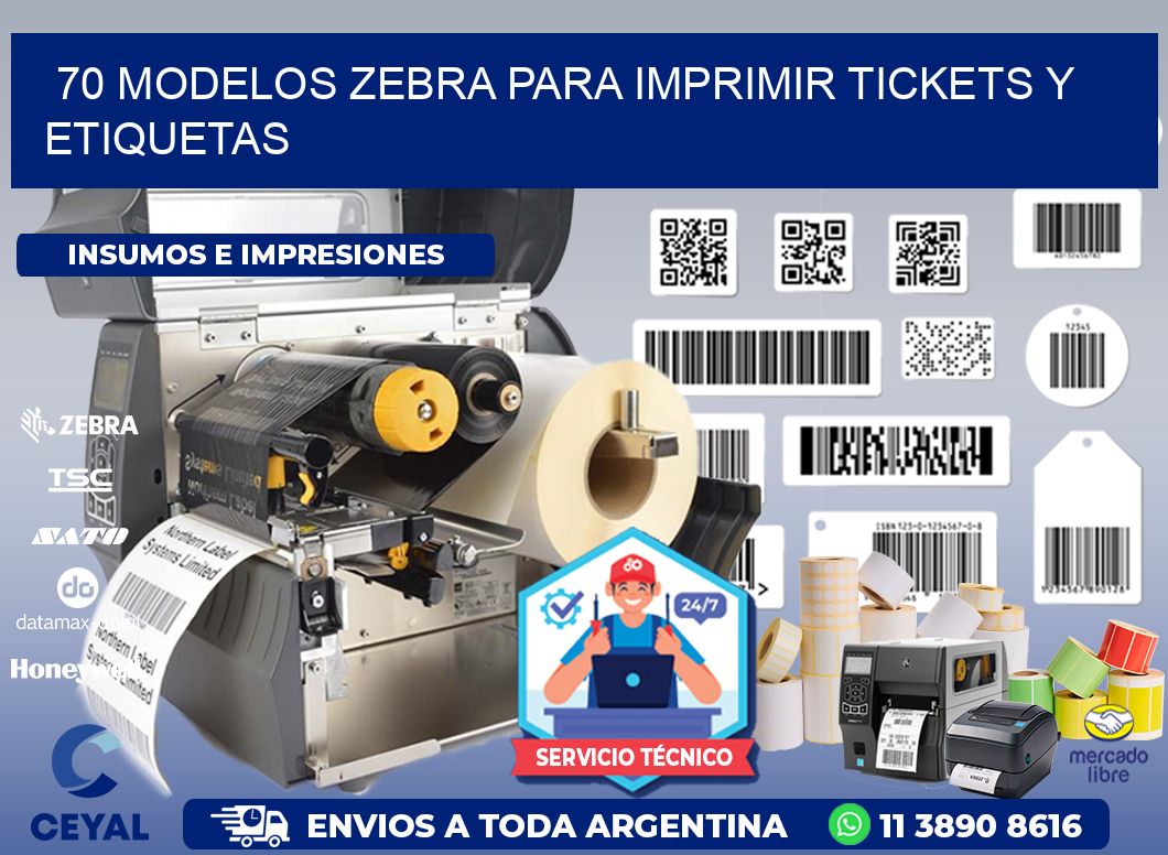 70 modelos zebra para imprimir tickets y etiquetas