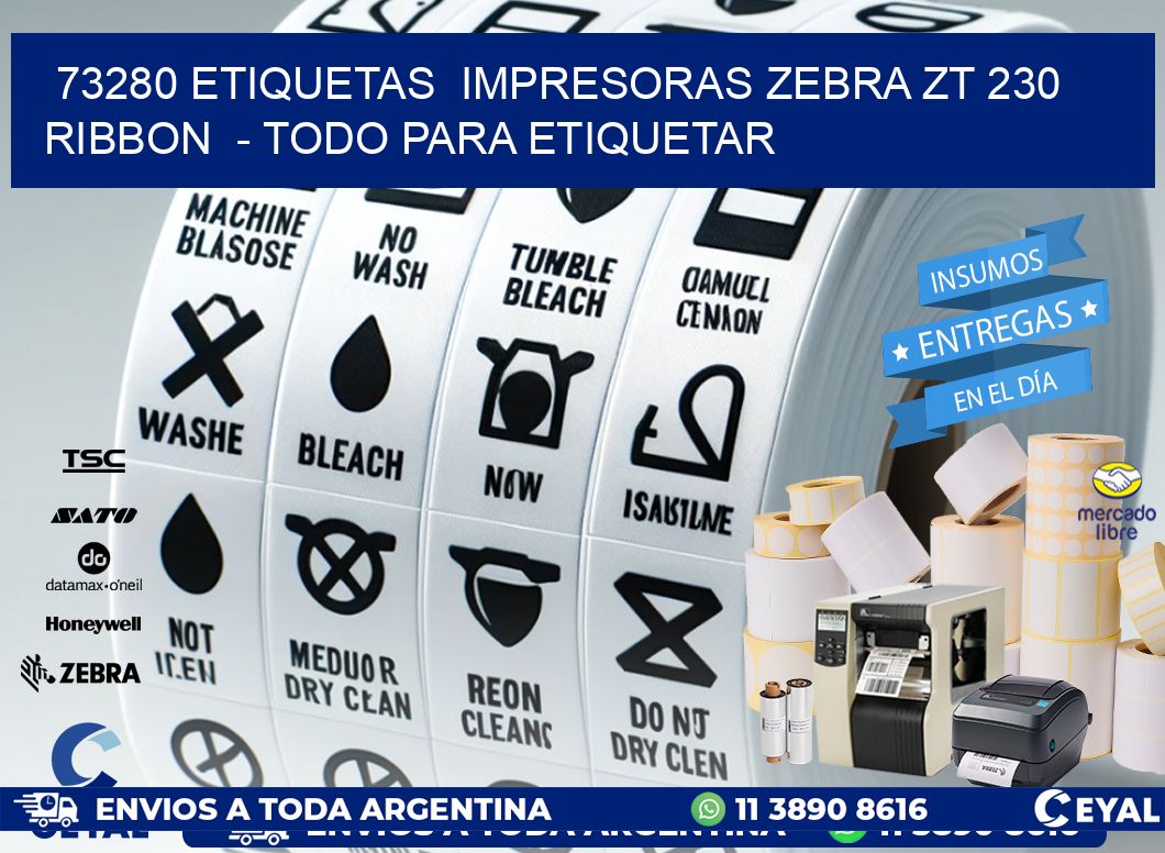 73280 etiquetas  impresoras zebra zt 230 ribbon  - Todo para Etiquetar