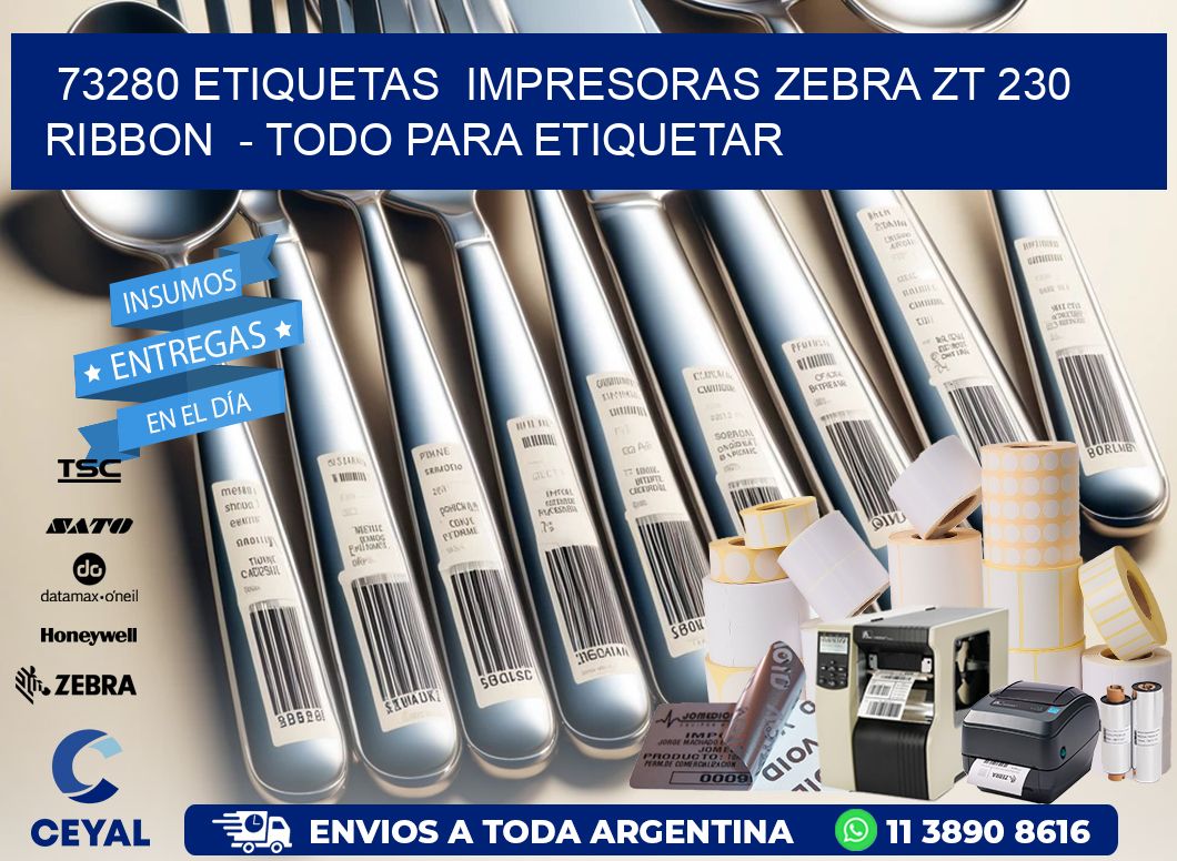 73280 etiquetas  impresoras zebra zt 230 ribbon  - Todo para Etiquetar