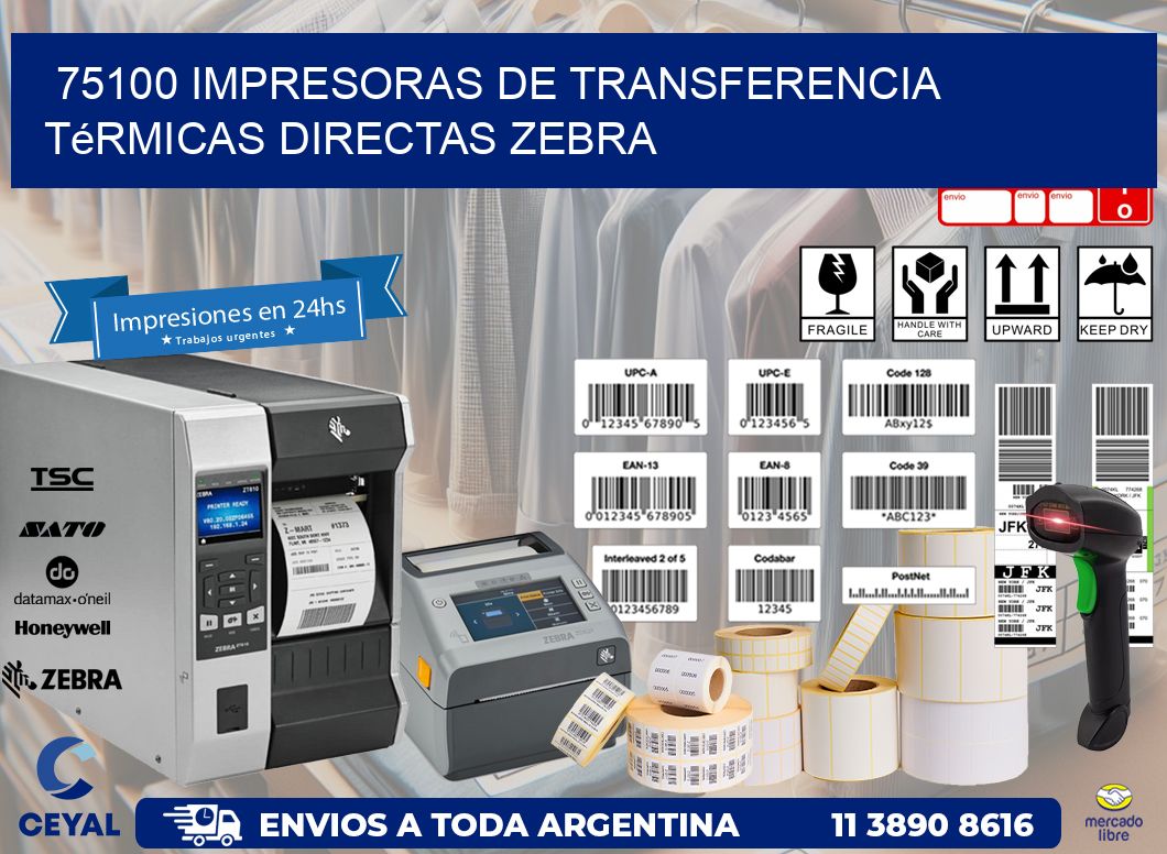 75100 impresoras de Transferencia térmicas directas zebra