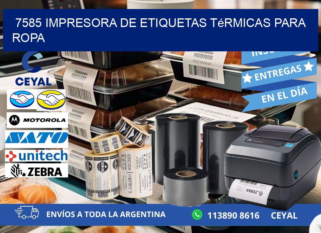 7585 impresora de etiquetas térmicas para ropa