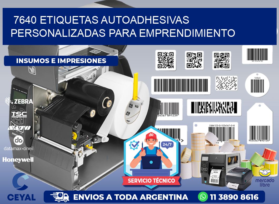 7640 etiquetas autoadhesivas personalizadas para emprendimiento