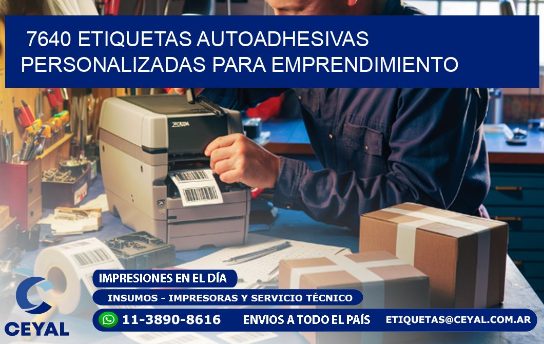 7640 etiquetas autoadhesivas personalizadas para emprendimiento