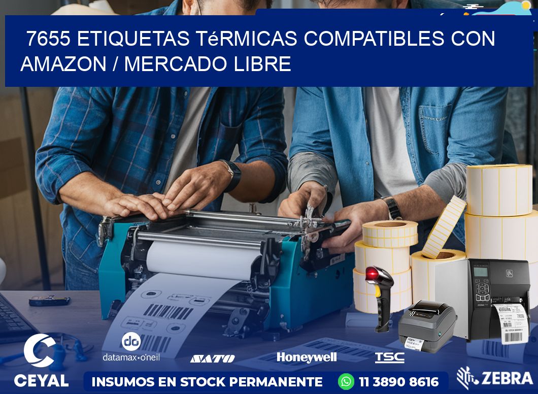 7655 etiquetas térmicas compatibles con Amazon / Mercado Libre