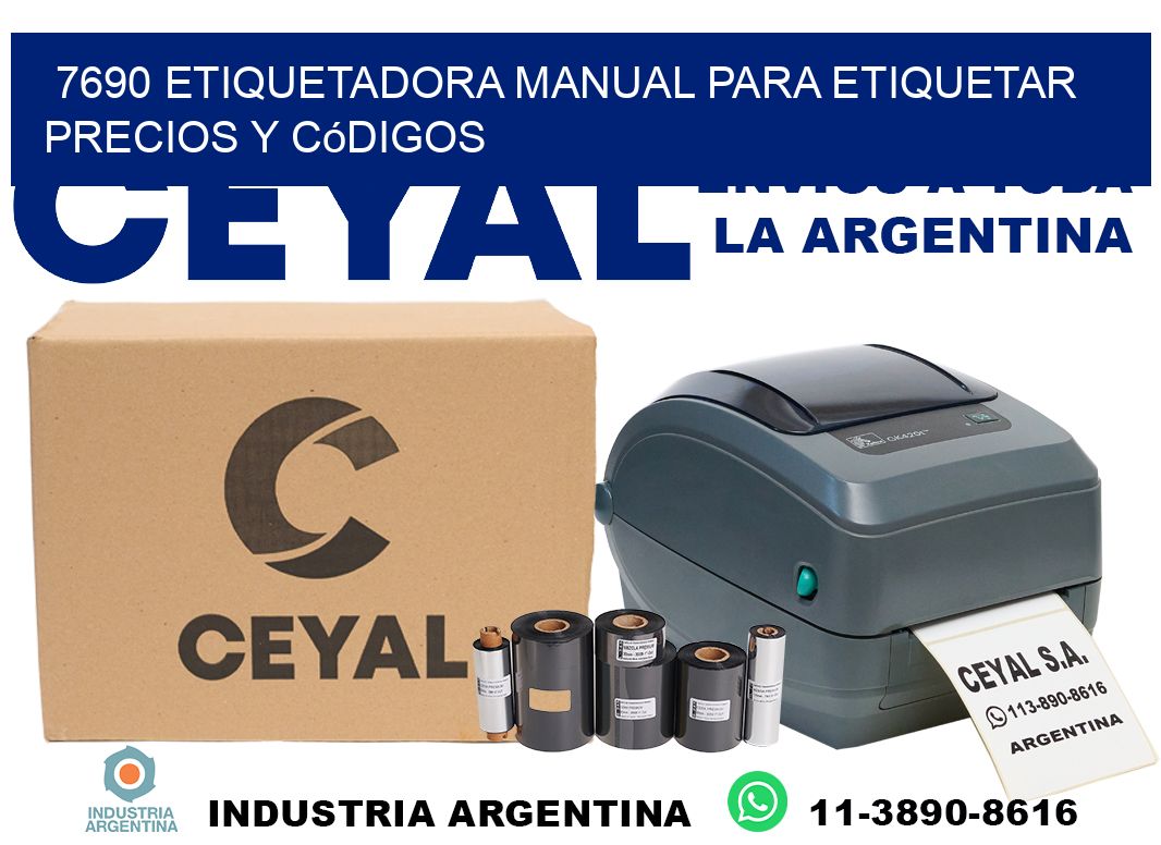 7690 etiquetadora manual para etiquetar precios y códigos