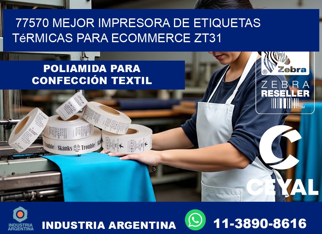 77570 mejor impresora de etiquetas térmicas para ecommerce ZT31