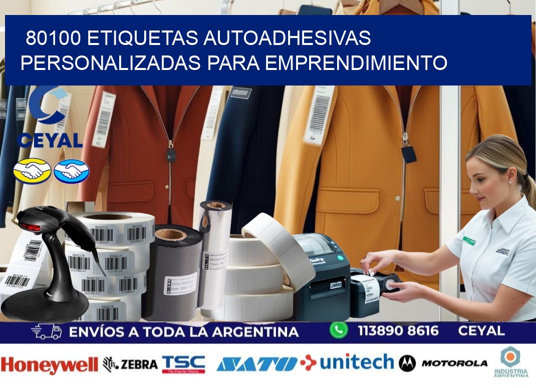 80100 etiquetas autoadhesivas personalizadas para emprendimiento