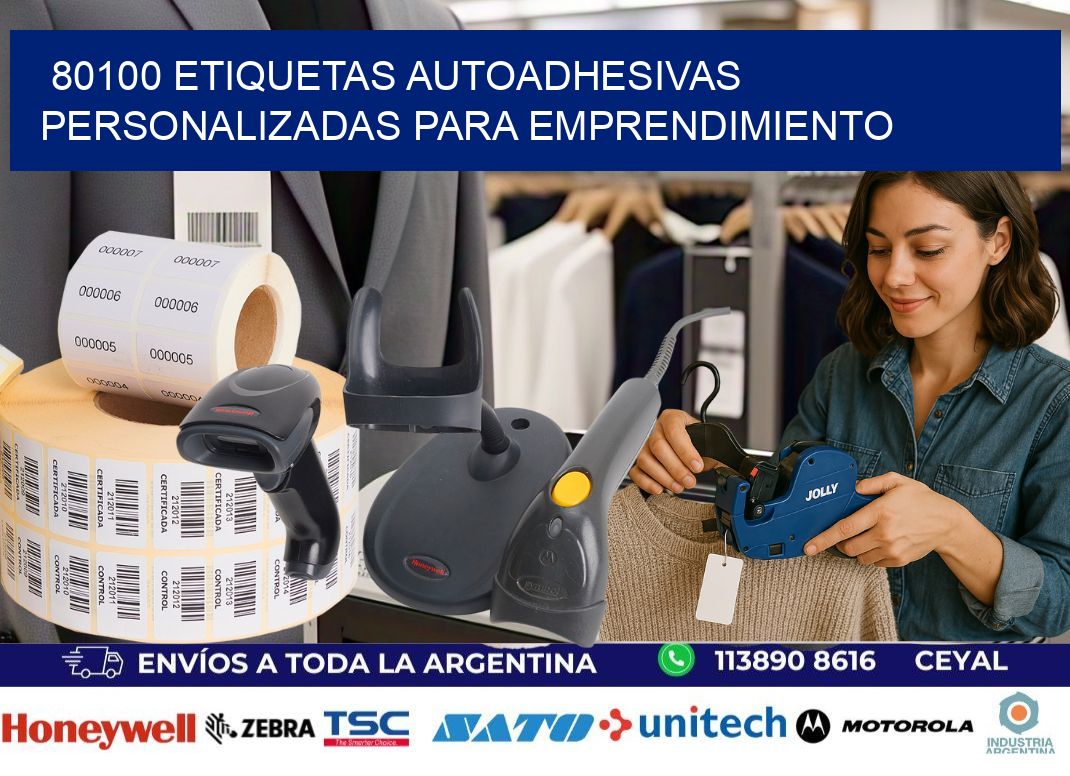 80100 etiquetas autoadhesivas personalizadas para emprendimiento