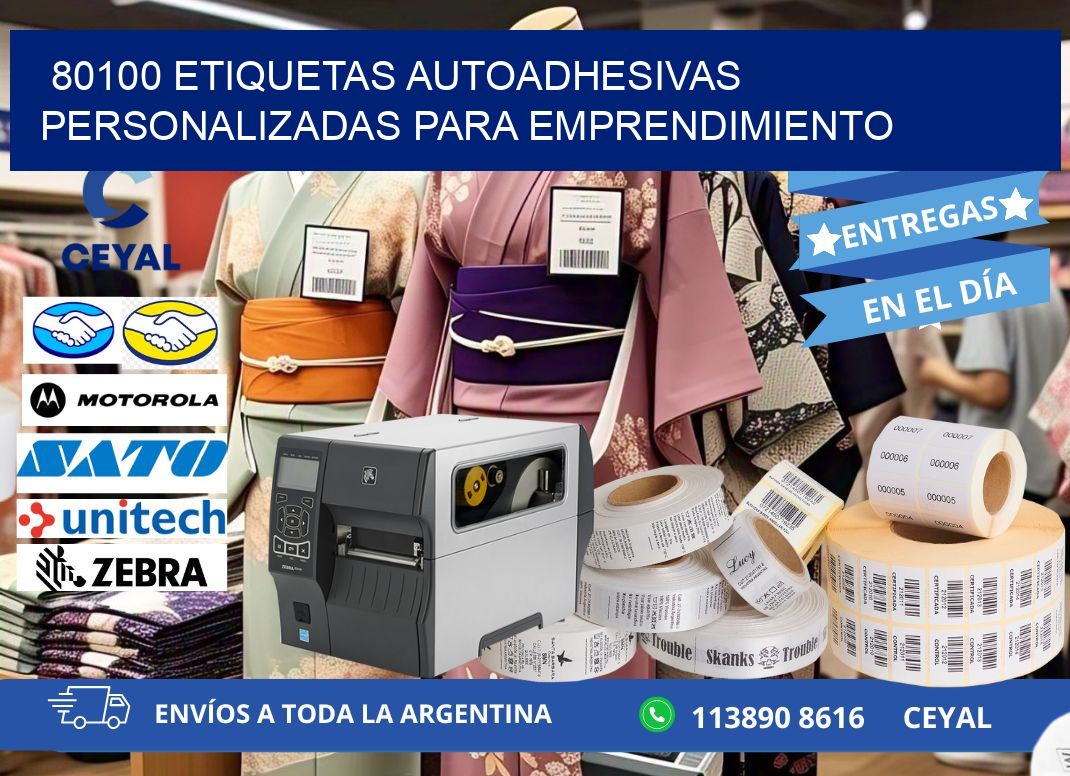 80100 etiquetas autoadhesivas personalizadas para emprendimiento