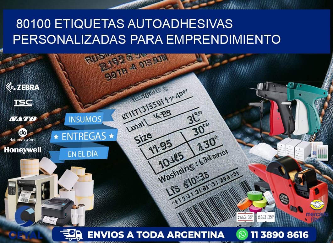80100 etiquetas autoadhesivas personalizadas para emprendimiento