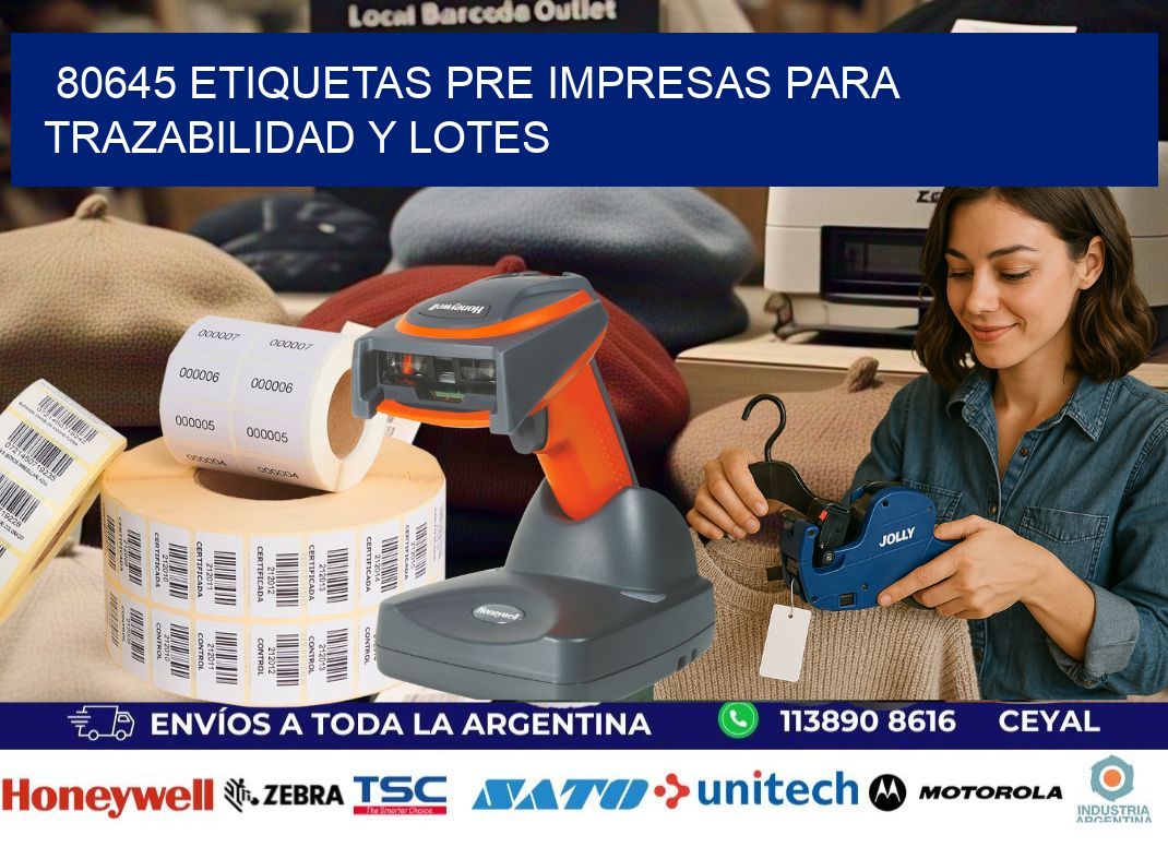 80645 etiquetas pre impresas para trazabilidad y lotes