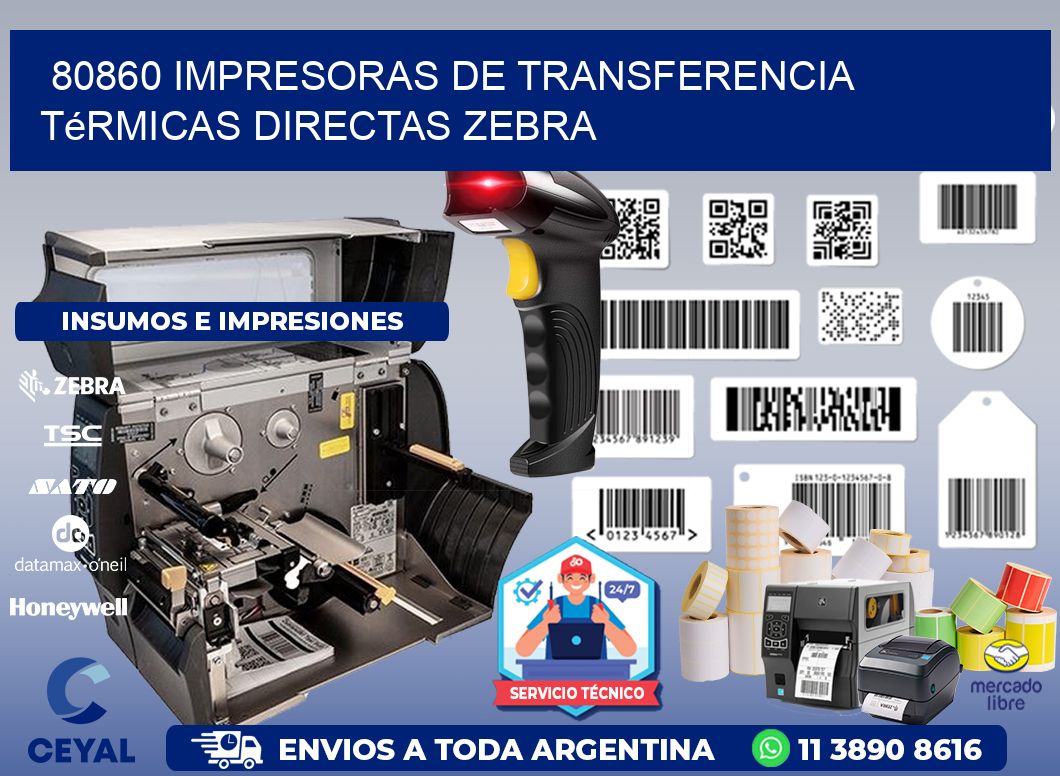 80860 impresoras de Transferencia térmicas directas zebra