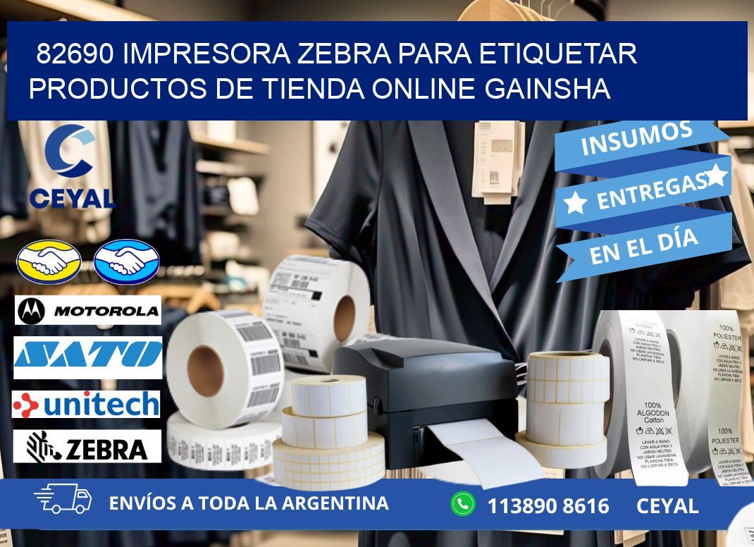 82690 impresora Zebra para etiquetar productos de tienda online GAINSHA