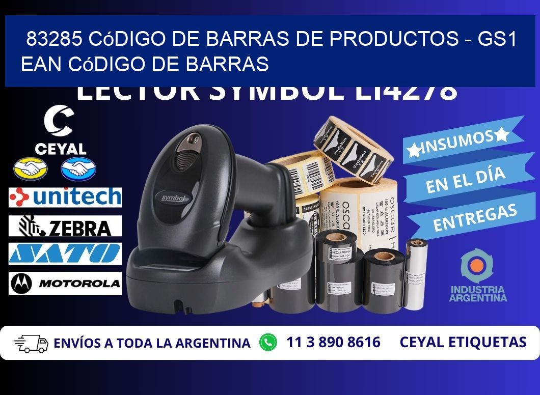 83285 Código de Barras de productos - GS1 ean Código de Barras