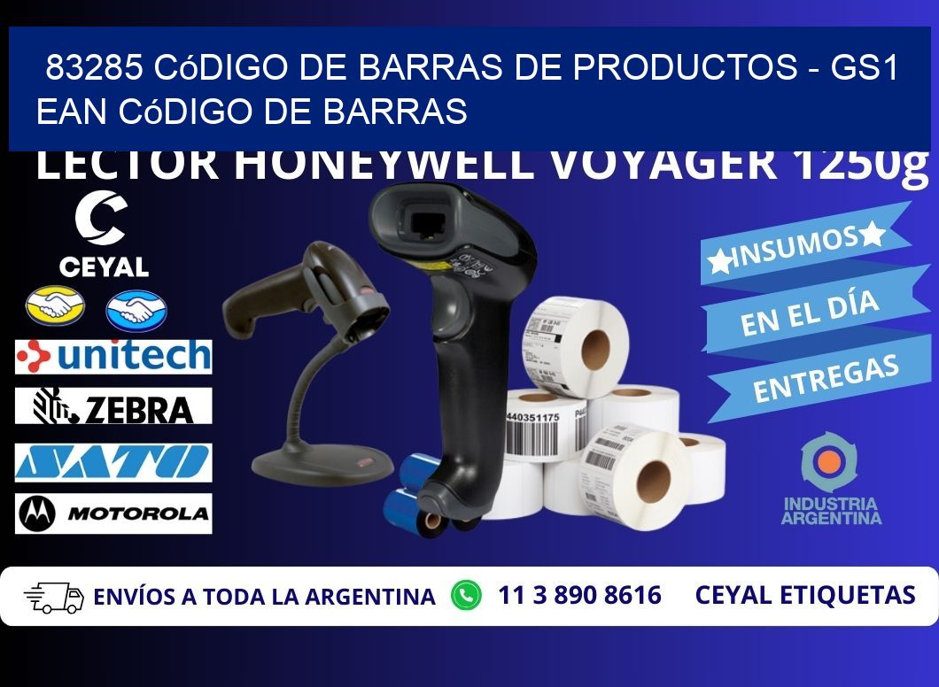 83285 Código de Barras de productos - GS1 ean Código de Barras